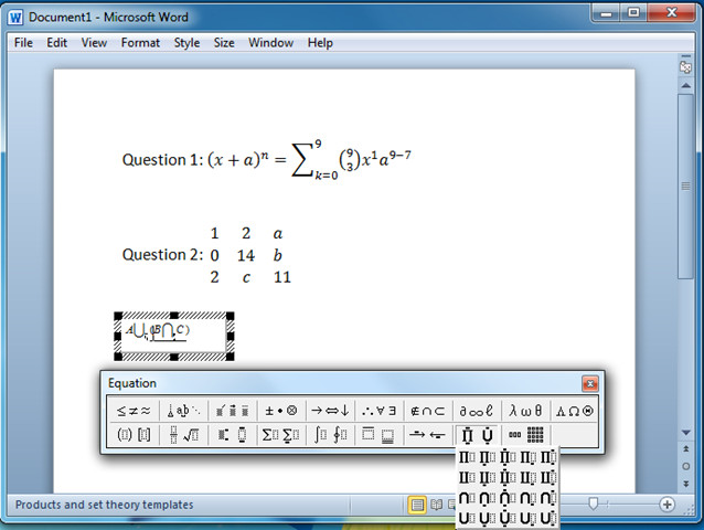 equation maker from table